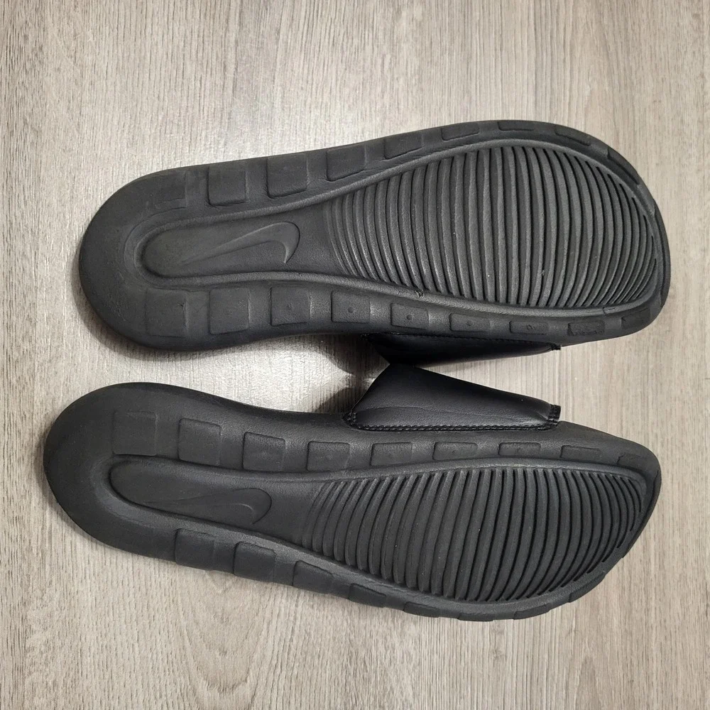 Nike Victori One Men Black Slide Sandals‎ Triple Black Sport Cushioned size 8